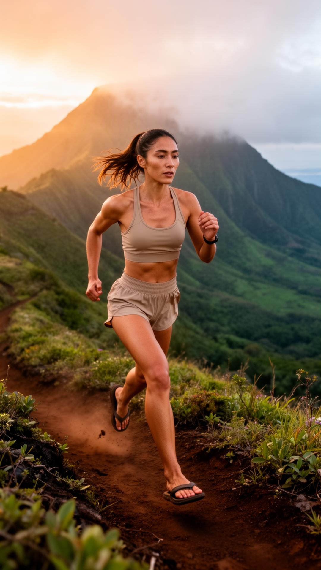Trail running on Maui